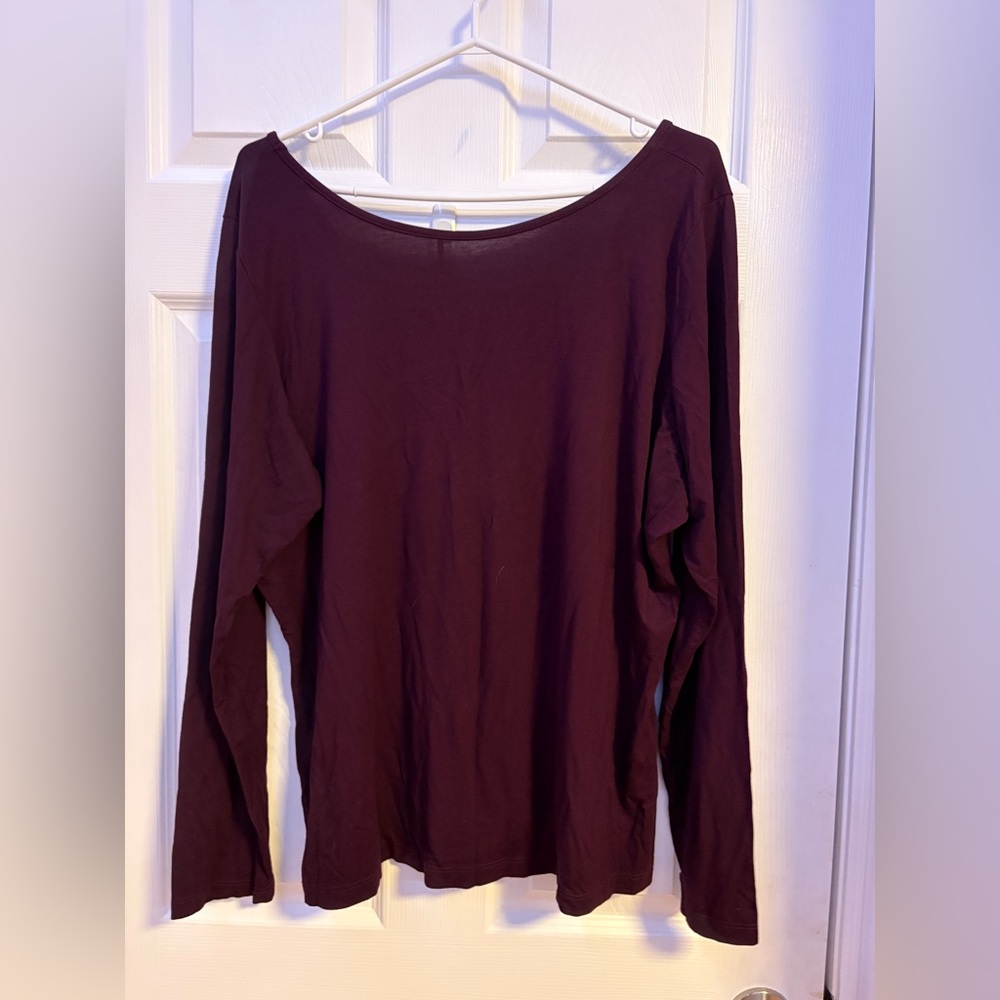 Miik square neck top in Port XXL